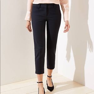 Loft crop black work pants